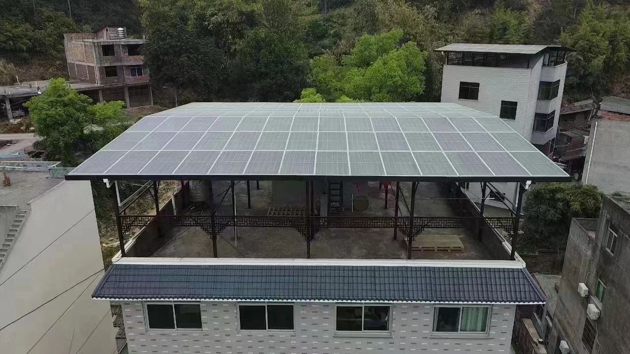 滕州15kw+10kwh自建别墅家庭光伏储能系统